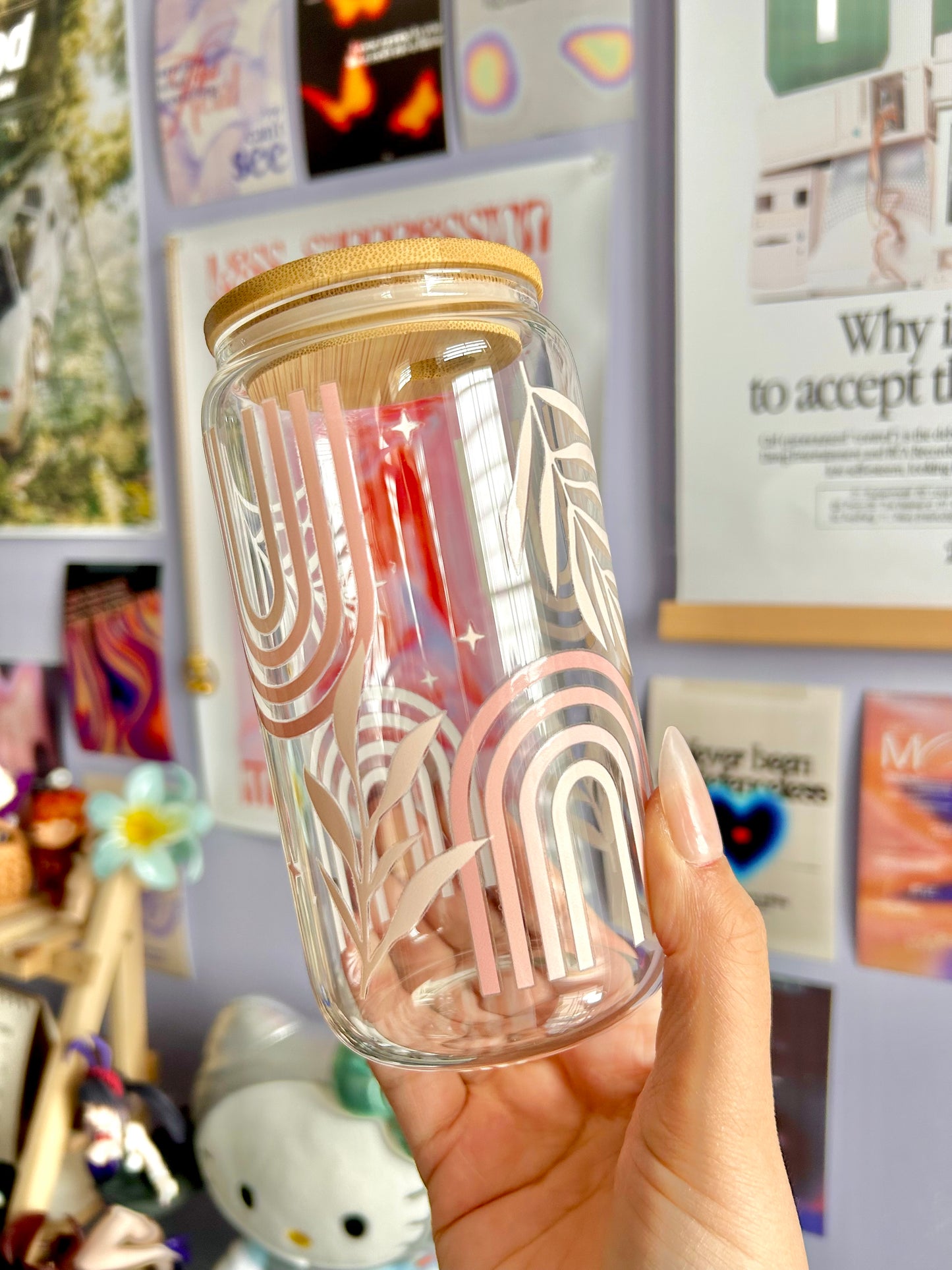 Boho Glass Can
