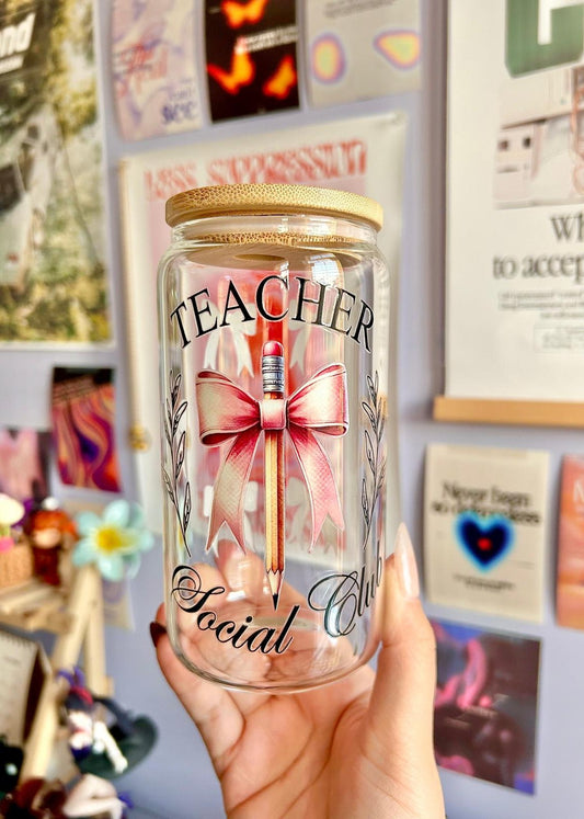 Teachers Social Club Glass Can