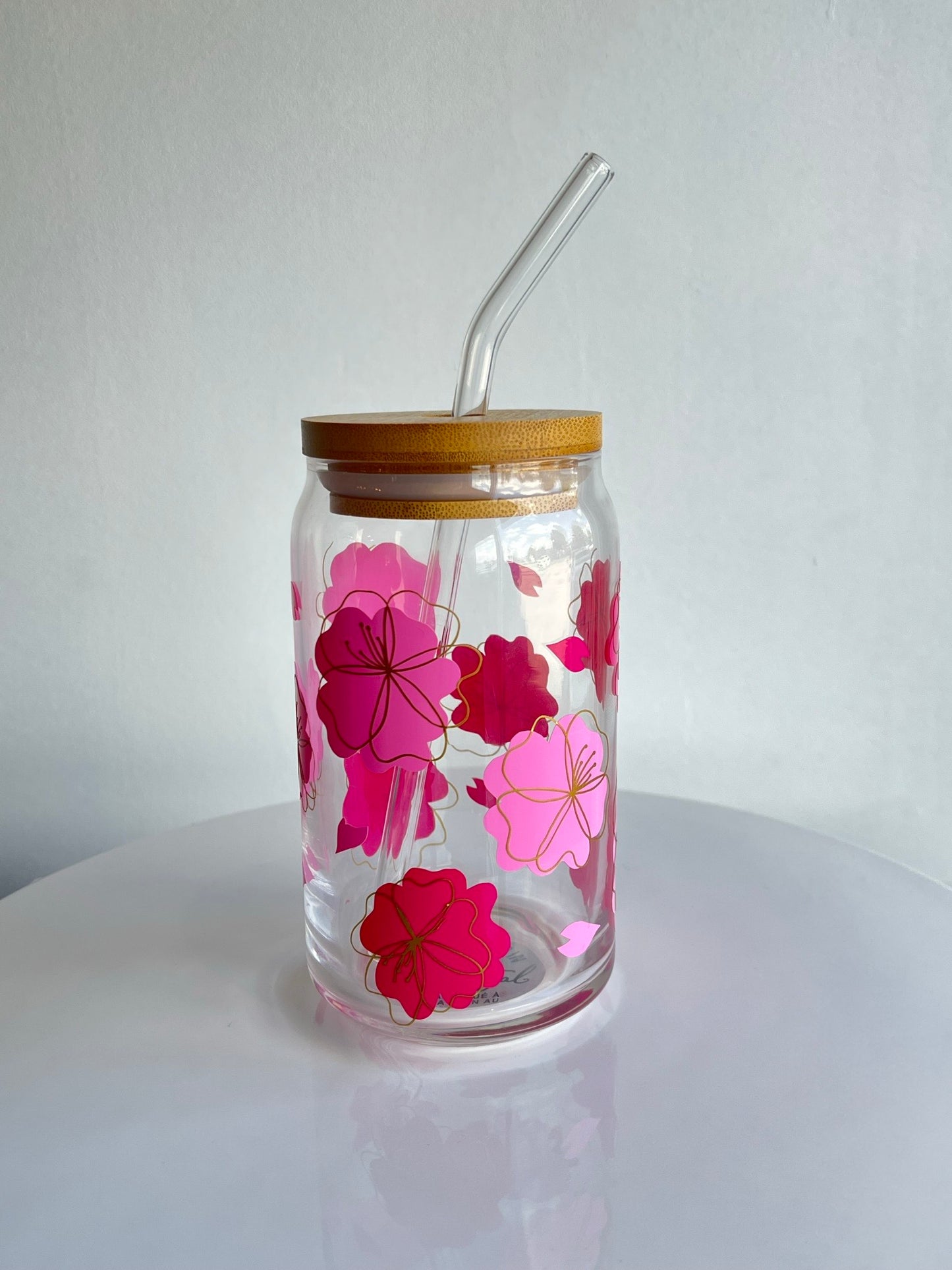 Floral Can Glass